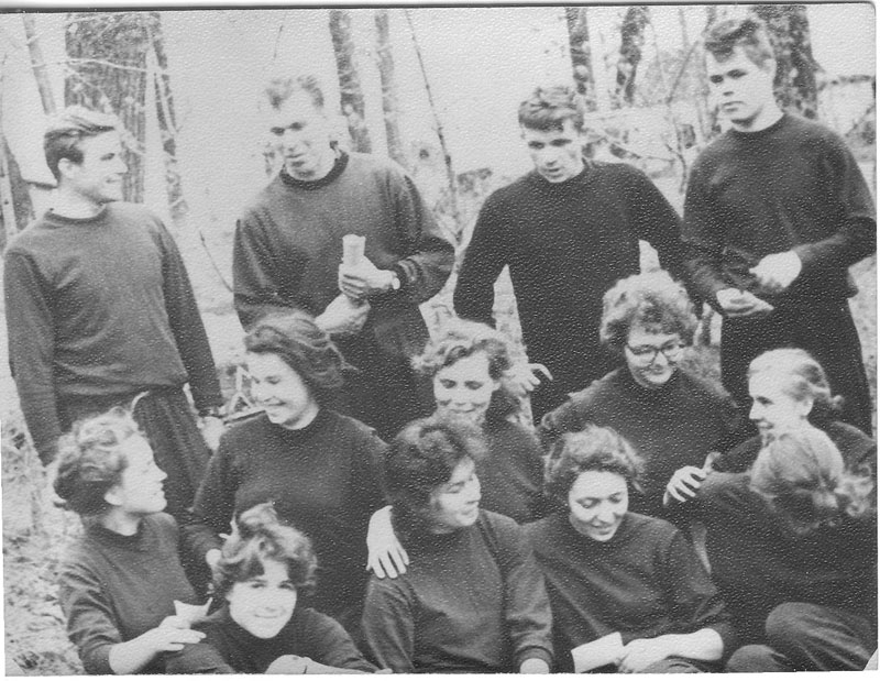 Группа пловцов на  тренировке в Загородном суду прим 1962 г_